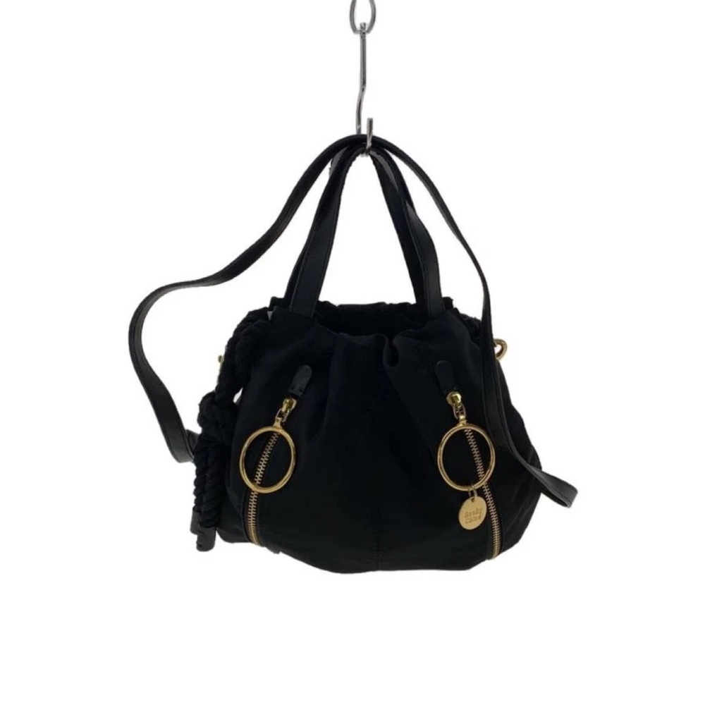 See By Chloe Black Shoulder Bag with Gold Details